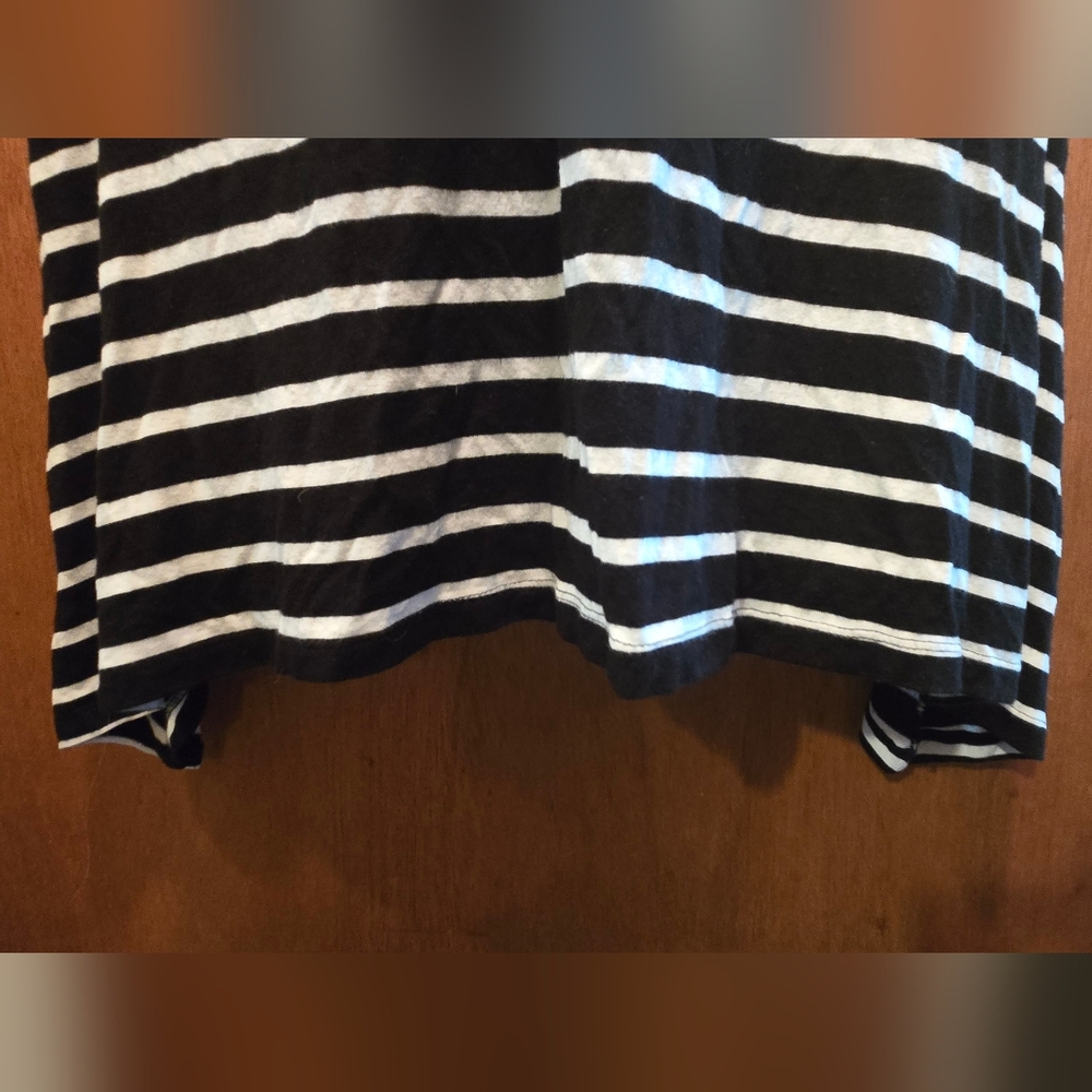Cable & Gauge Black & White Striped Tunic SzL - Picture 5 of 7